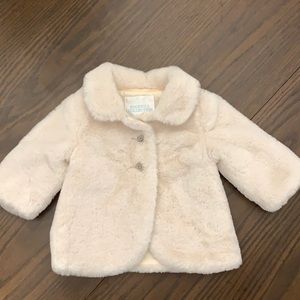 Baby girl 9month faux fur coat
